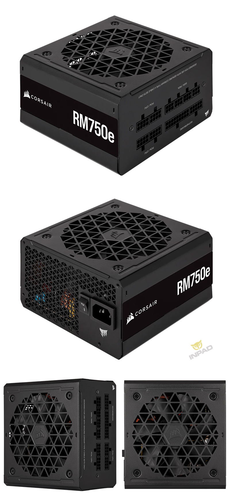 CORSAIR 海盜船750W RM750e ATX 3.0 RMe電源供應器金牌_全模組化_筆電