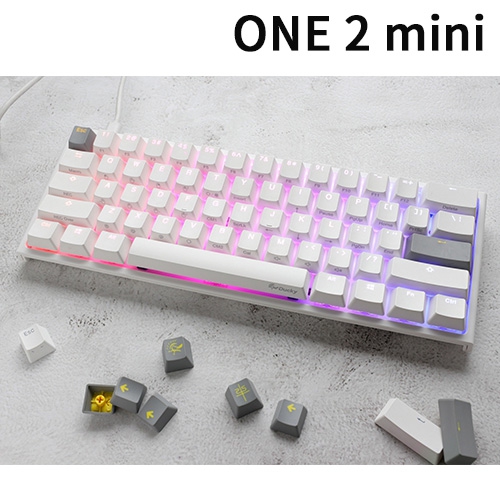Ducky ONE 2 mini RGB 60% PBT二色鍵帽機械式鍵盤新版白色中文英文_