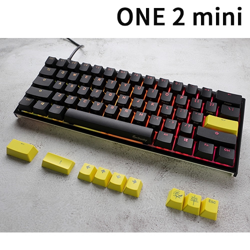 Ducky ONE 2 mini RGB 60% PBT二色鍵帽機械式鍵盤新版黑色中文英文_