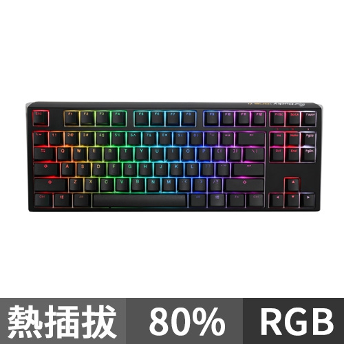 Ducky One 3 黑色87鍵80% RGB 機械式鍵盤中文英文_有線_☆機械式鍵盤_