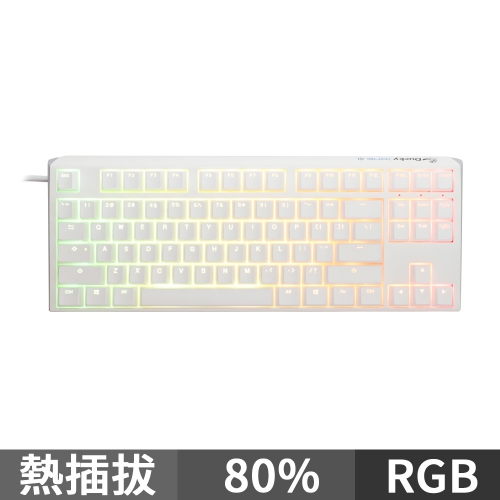 Ducky One 3 白色87鍵80% RGB 機械式鍵盤中文英文_有線_☆機械式鍵盤_