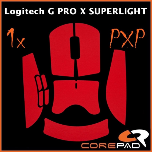 Corepad PXP Grips Logitech G PRO X SUPERLIGHT red 01